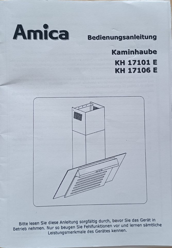 Dunstabzugshaube Amica KH 17106 neuwertig in Wittlich