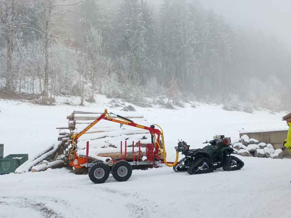 Rückewagen Kranman T1750 Radantrieb Quad 4,40M Kran Eigenantrieb in Brockscheid