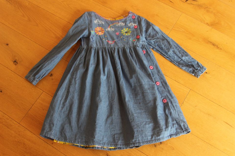 FRUGI Kleid Jeanskleid langarm LA Gr. 128 / 7 - 8 Jahre in Lamerdingen