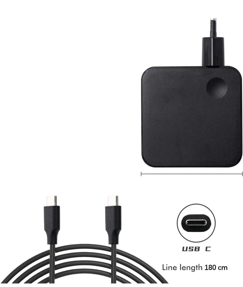 USB-C 65W Ladegerät Netzteil POWER SUPPLY mit Kabel für Notebooks in Hamburg