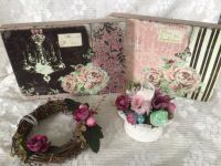 Vintage DEKOSET Nostalgie SHABBY Romantik BROCANTE 4 tlg SET Baden-Württemberg - Kirchheim unter Teck Vorschau