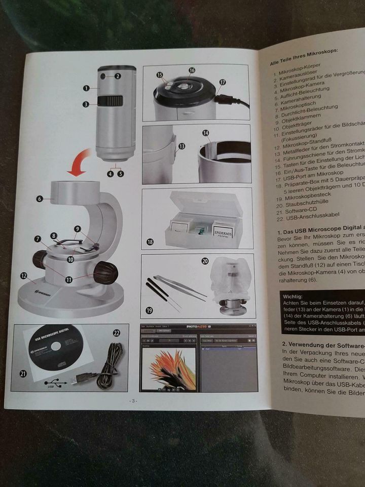 Bresser USB-Mikroskop mit Zubehör in Bruchhausen-Vilsen