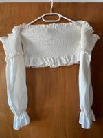 boohoo shirt schulterfrei langarm weiß stretch crop Rheinland-Pfalz - Bad Neuenahr-Ahrweiler Vorschau