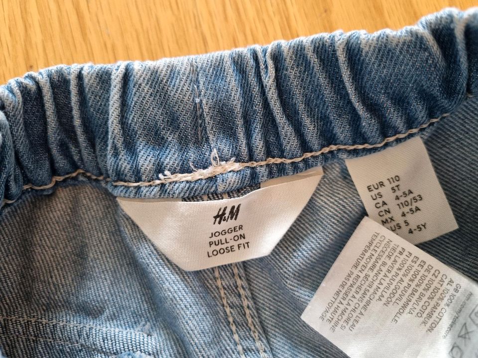 2 Hosen/Jeans/Cordhose Gr 110 (H&M + Topolino) in Wiesbaden