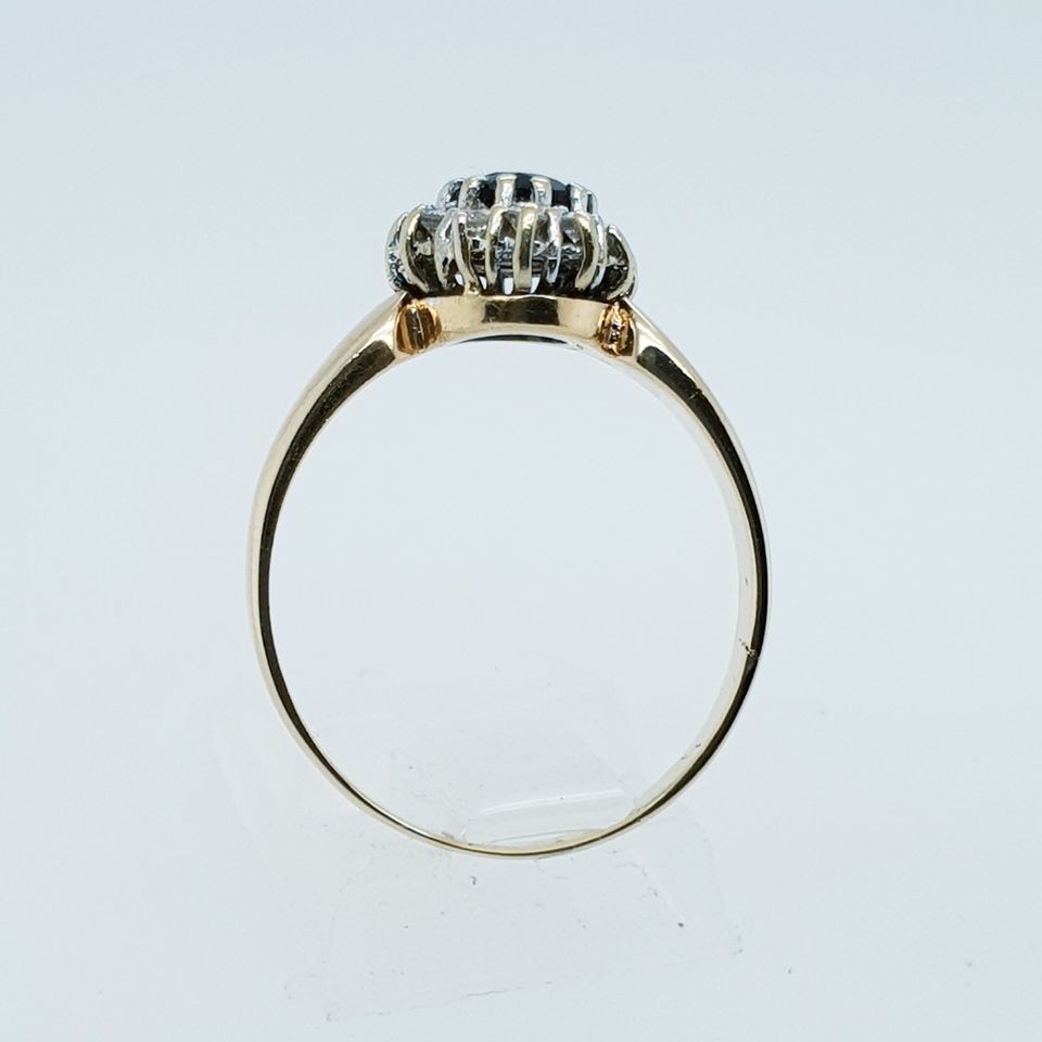 Brillant Saphir Gold Ring 585/14kt Gr.58 ca.0,24ct Brillantring in Kiel