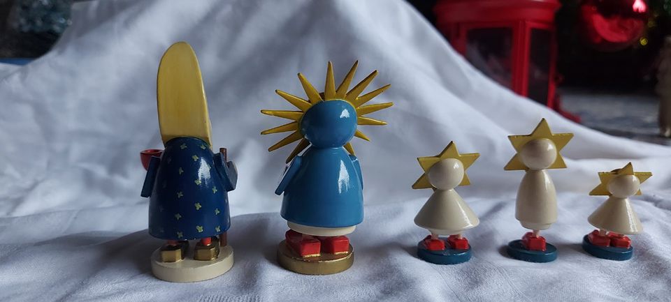 Wende & Kühn Sonne Mond und Sterne 5 Figuren Weihnachten Erzgebir in Heidelberg