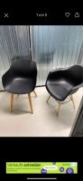 4x Stühle in schwarz mit Holzbeinen Düsseldorf - Heerdt Vorschau
