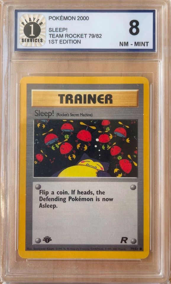 Pokemon Graded 8 -  SLEEP! TEAM ROCKET (2000, 1st Edition, 79/82) in Leipzig