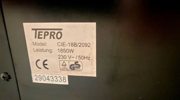 Elektrischer Kamin / Heizlüfter / Kaminfeuer  Fa. Tepro in Löwenberger Land