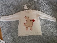 NEU Creme-Rot dicker "Zara" Rentier Weihnachten Strick Pulli 110 Bayern - Würzburg Vorschau