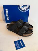 Birkenstock Uji Nubukleder Schwarz Sandalen Gr. 40 Schmal UVP150€ Nordrhein-Westfalen - Herne Vorschau