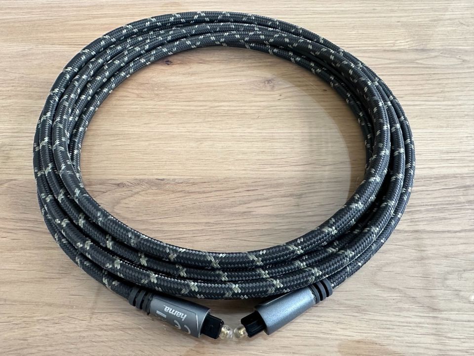 Hama Audio-Lichtleiter-Kabel Toslink Optisches Audiokabel 3m in Wertingen