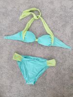 Set Bikini 38 blau hellgrün Cup 80B gepolstert gefüttert Bademode Thüringen - Erfurt Vorschau