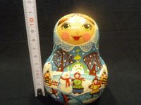 Russische Babuschka Matroschka Stehaufpuppe mit Klang/ Signiert Baden-Württemberg - Schwäbisch Gmünd Vorschau