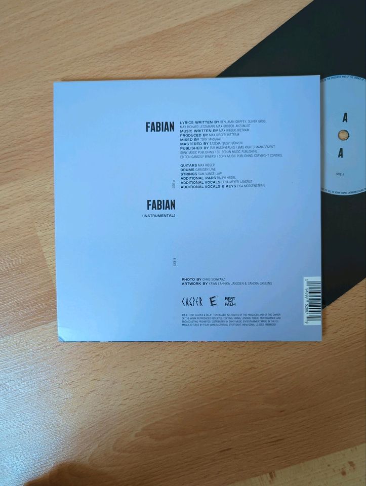 Caspar - Fabian (Single Vinyl, signiert) in Lutherstadt Wittenberg