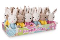 Hasen Happy Bunnies, 3 Designs, beige, braun, hellgrau, Preis pro Bayern - Hösbach Vorschau