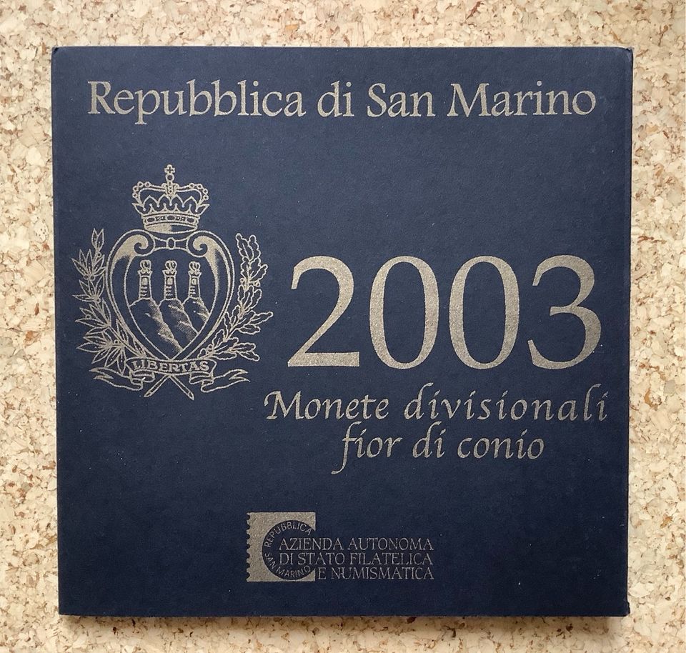 KMS San Marino 2003 mit 5 Euro Silber Gedenkmünze ! in Trossingen