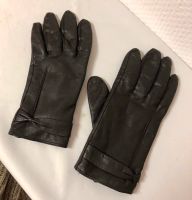 Damen Fingerhandschuhe Schwarz Leder Gr. 7,5 Niedersachsen - Weyhe Vorschau