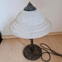 47cm Stehlampe in antiker brauner Rostoptik mit Glasschirm Sachsen - Pockau Vorschau