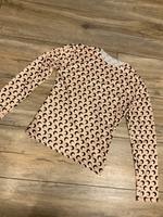 Cooles Mond Shirt kpop Patchwork in aprikose / beige / schwarz Bayern - Frensdorf Vorschau