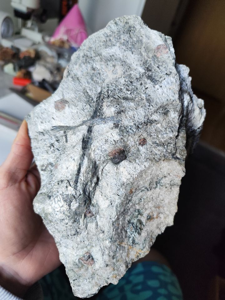 XXL Aktinolith Granat Glimmerschiefer Mineralien MineralSteine in Creußen