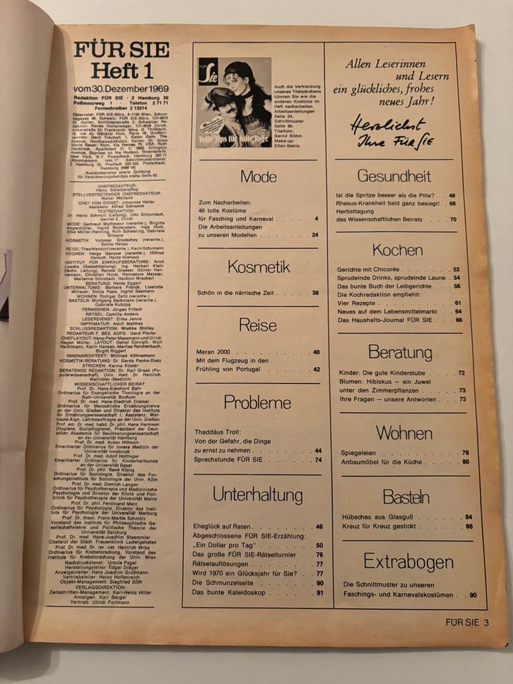 Burda 1980, Für Sie 1969 und 1971 und Extra Beilagen in Nürnberg (Mittelfr)