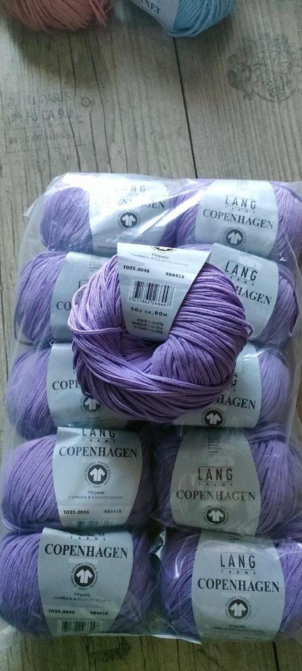 Lang Yarns Copenhagen 10x50g Baumwolle LL:90m 3 farben in Gütersloh