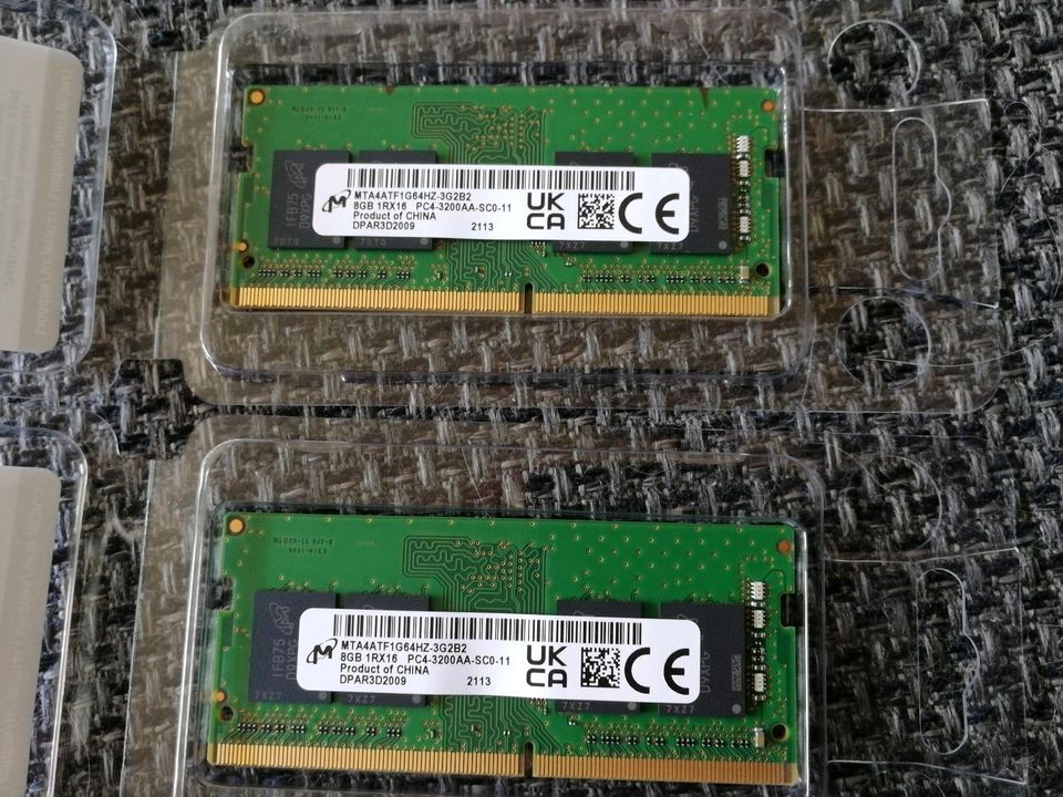 Arbeitsspeicher 2x 8GB = 16GB RAM 3200 DDR4 *neu* in Königsmoos