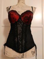 gr.S Corsage schwarz rot cosplay sexy gothic lingerie dessous emo Baden-Württemberg - Rastatt Vorschau