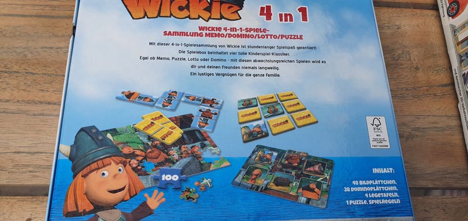 Spielesammlung Wickie 4 in 1 Memory/Puzzle/ Domini/ Lotto in Salzbergen