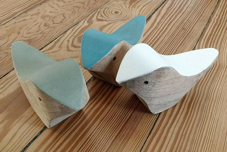 Drei Deko Vögel aus Holz in Saarbrücken