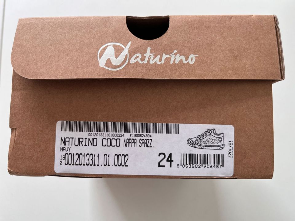 Halbschuh Naturino Coco, navy, Leder, Größe 24, neu + ungetragen in Kassel