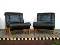 Lounge Sessel Duo, Ledersitze, Holzgestell, Vintage, 1980 Jahre Niedersachsen - Duderstadt Vorschau