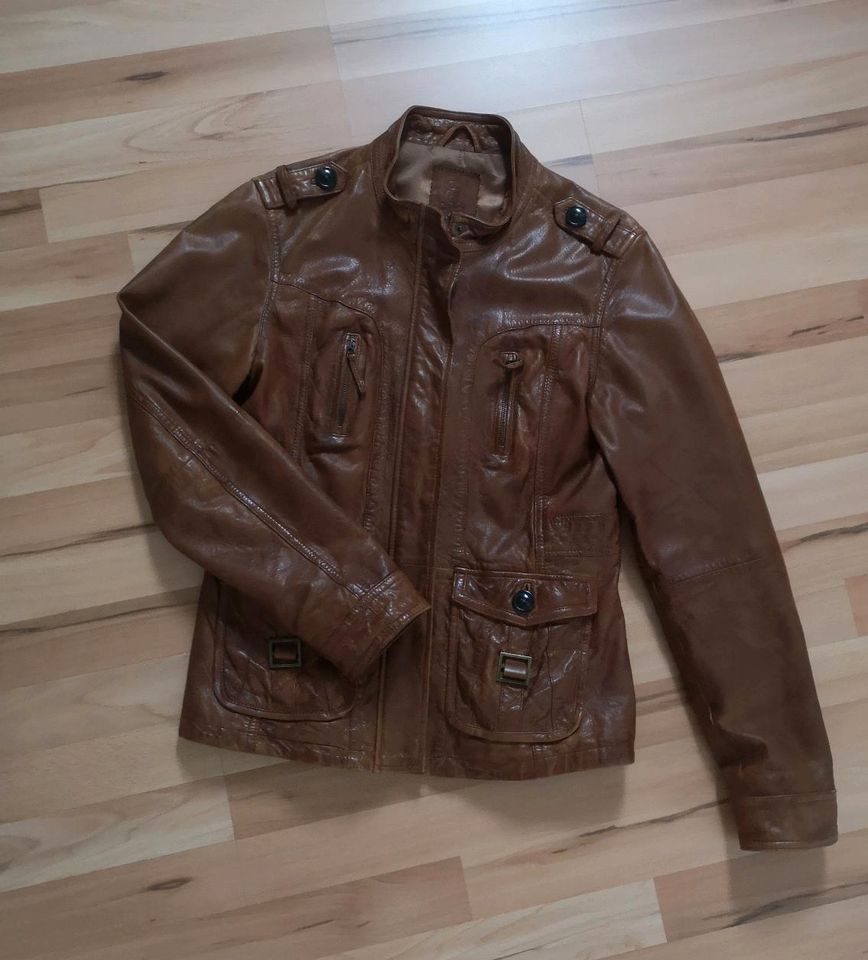 Leder Jacke Echtleder braun s. Oliver  Gr. 38 TOP in Freudenberg