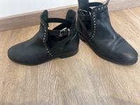 Schuhe Leder schwarz 36 cut-out Niedersachsen - Lastrup Vorschau