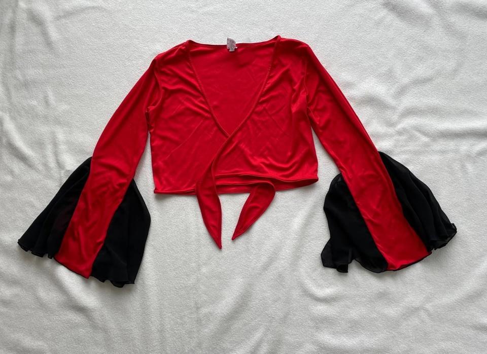 Flamenco Tanz Bolero Wickeljacke Fasching rot / schwarz Gr. 36 in Lauf a.d. Pegnitz