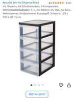 Iris Ohyama, A4 Schubladenbox, 4 transparente Schubladen München - Pasing-Obermenzing Vorschau