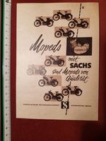 Fichtel & Sachs Schweinfurt Mopeds - Anzeige Hausschatz 1956 Baden-Württemberg - Leonberg Vorschau