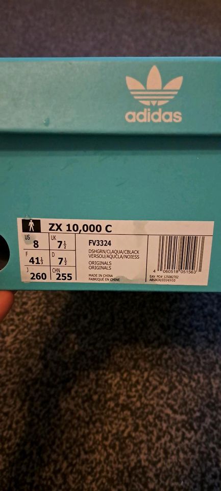 Adidas ZX 10000 C Green/Aqua Größe 41 1/3 in Dresden