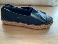 Schwarze Leder Espadrilles 39 Neuhausen-Nymphenburg - Neuhausen Vorschau