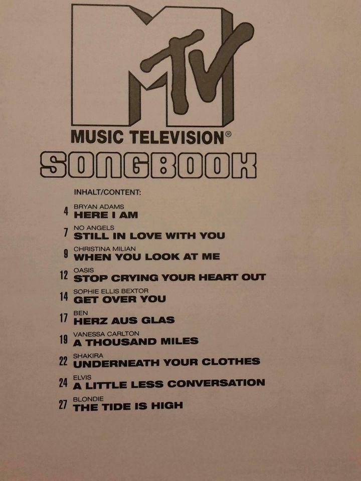 MTV Songbook  - 10 Top-Chart Hits in Uelzen