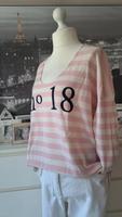 MISS GOODLIFE* Edler Cashmere V-Pullover oversize*rose-weiß*44 Niedersachsen - Bad Bevensen Vorschau