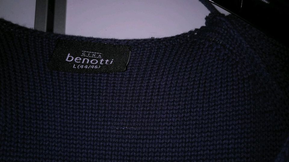 Benotti Long Strick Shirt lila mit brauen Gürtel in Gleichen