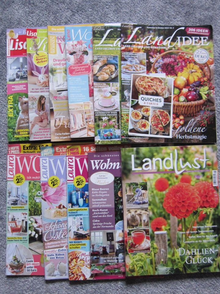 11  Zeitschriften wie Wohnen KREATIV, Wohnen & Garten usw. in Rellingen