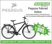 Pegasus Solero Trekkingrad schwarz Herren 7 Gang mit Rücktritt Niedersachsen - Ostrhauderfehn Vorschau