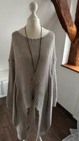 Made in Italy Vokuhila Pullover grau GR. 3 42/44 Hessen - Weinbach Vorschau