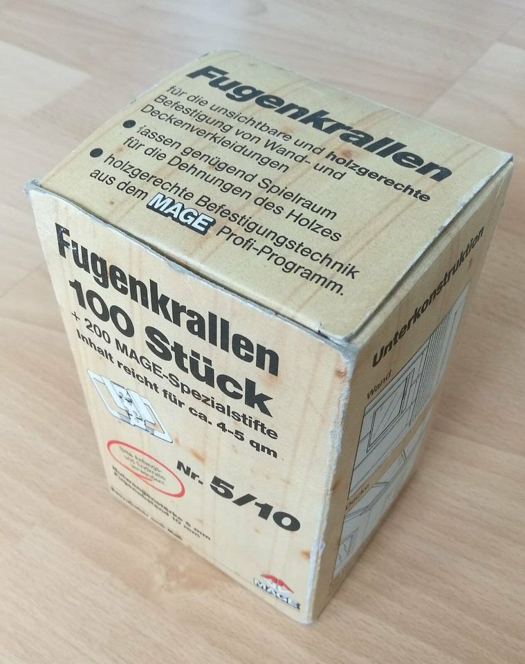 100 Stck. MAGE Fugenkrallen 5/10 für Profilbretter Paneele NEU in Duisburg