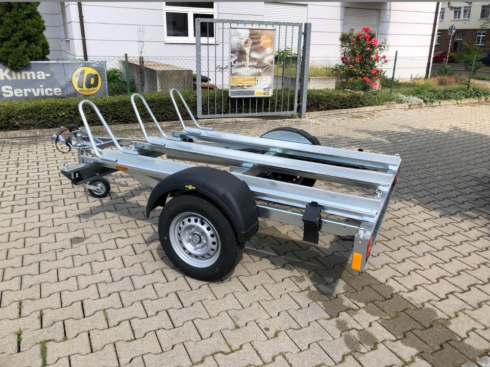 Motorradanhänger Neu Humbaur 1.000KG für bis zu 3 Motorräder in Dresden