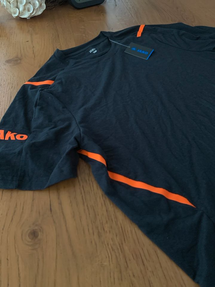 Sport Shirt Jako Gr S schwarz /orange neu Sport  T Shirt in Seeheim-Jugenheim