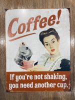 Blechschild Schild Coffee Kaffee Retro Look Vintage Nordrhein-Westfalen - Netphen Vorschau